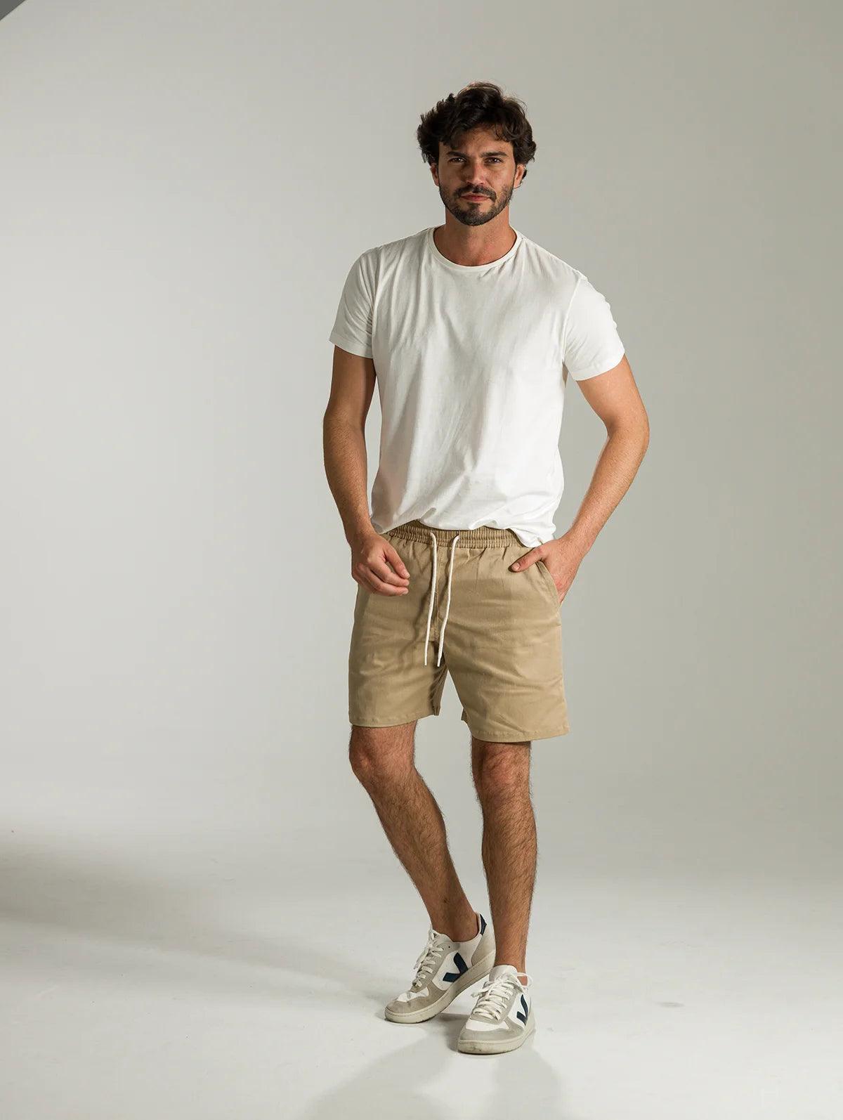 Short de Sarja Masculino Bege Kessler